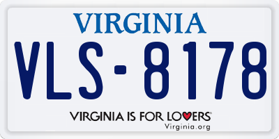 VA license plate VLS8178