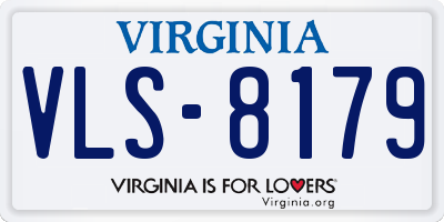VA license plate VLS8179