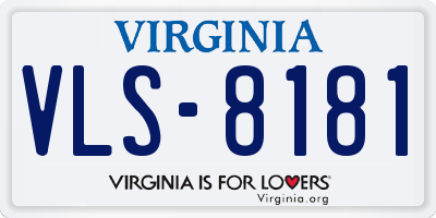 VA license plate VLS8181