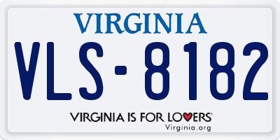 VA license plate VLS8182