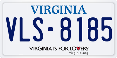 VA license plate VLS8185