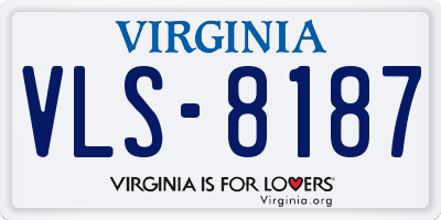 VA license plate VLS8187