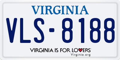 VA license plate VLS8188