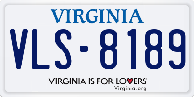 VA license plate VLS8189