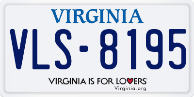 VA license plate VLS8195