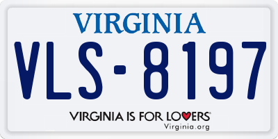 VA license plate VLS8197