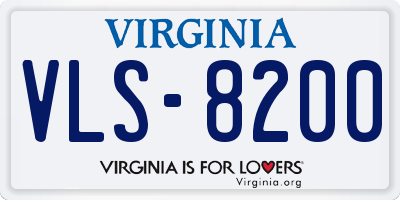 VA license plate VLS8200