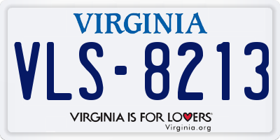 VA license plate VLS8213