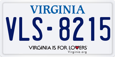 VA license plate VLS8215
