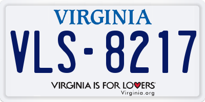 VA license plate VLS8217