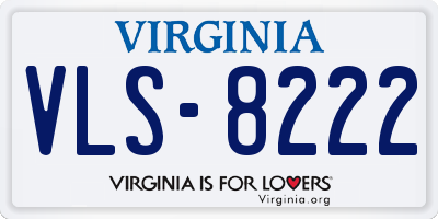 VA license plate VLS8222