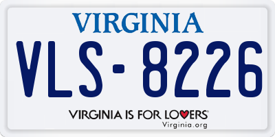 VA license plate VLS8226