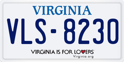 VA license plate VLS8230