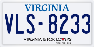 VA license plate VLS8233