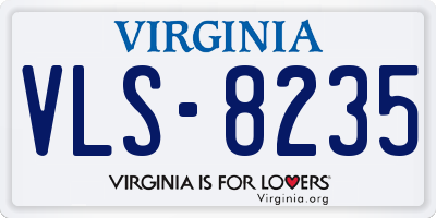 VA license plate VLS8235