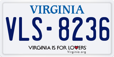 VA license plate VLS8236