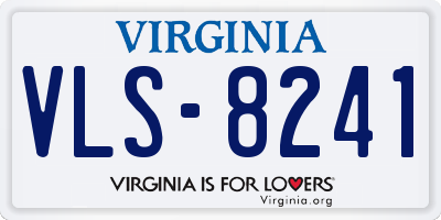 VA license plate VLS8241