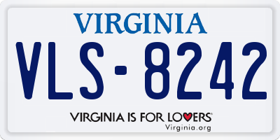 VA license plate VLS8242