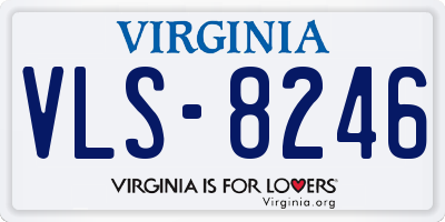 VA license plate VLS8246