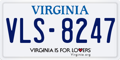 VA license plate VLS8247