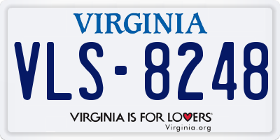 VA license plate VLS8248