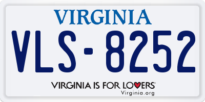VA license plate VLS8252