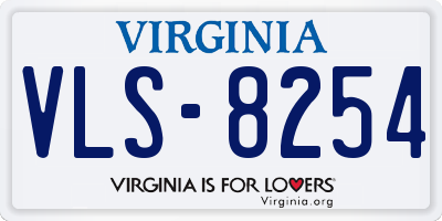 VA license plate VLS8254