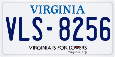 VA license plate VLS8256