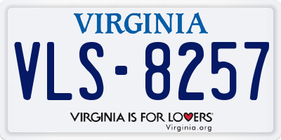 VA license plate VLS8257