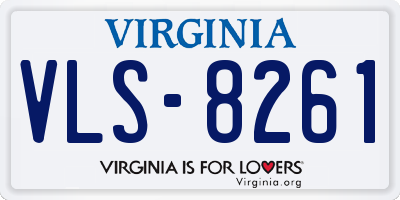 VA license plate VLS8261