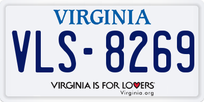 VA license plate VLS8269