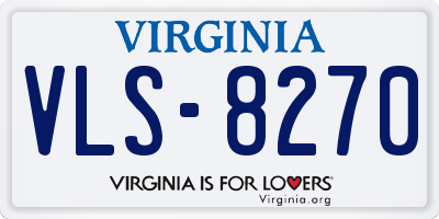 VA license plate VLS8270
