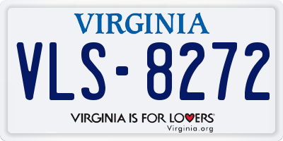 VA license plate VLS8272