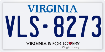 VA license plate VLS8273