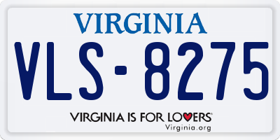 VA license plate VLS8275