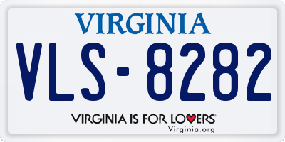 VA license plate VLS8282