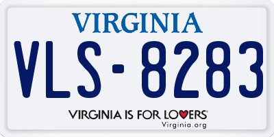 VA license plate VLS8283