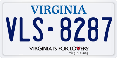 VA license plate VLS8287
