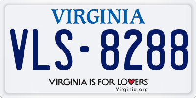 VA license plate VLS8288