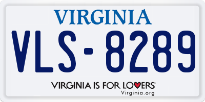 VA license plate VLS8289