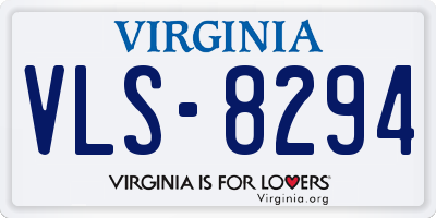 VA license plate VLS8294