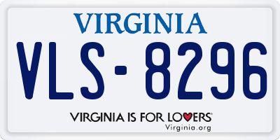 VA license plate VLS8296