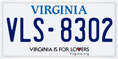 VA license plate VLS8302