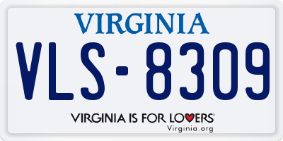 VA license plate VLS8309