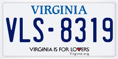 VA license plate VLS8319