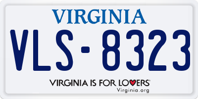 VA license plate VLS8323
