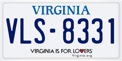 VA license plate VLS8331