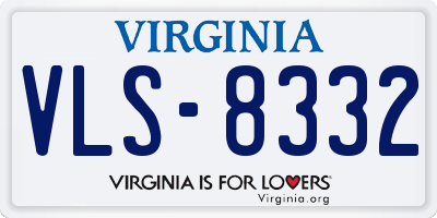 VA license plate VLS8332