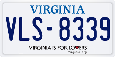 VA license plate VLS8339