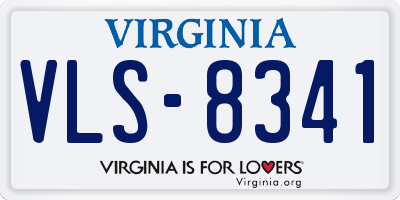 VA license plate VLS8341